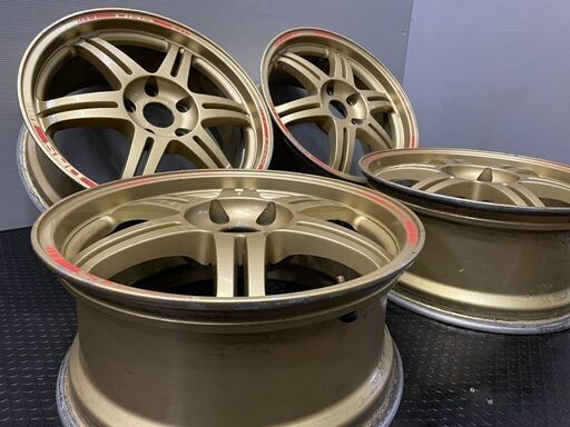 BS B.I.M DHS ダウンヒルスペシャル 社外ホイール 17インチ 4本 7.5J5HPCD114.3+48 絶版 ゴールド　(VHJ246) クレジットカード QRコード決済可能