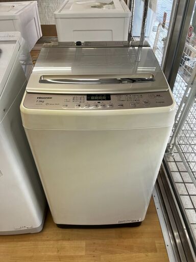 【レガストック川崎本店】ハイセンス　7.5kg　洗濯機　HW-DG75A　2018年製