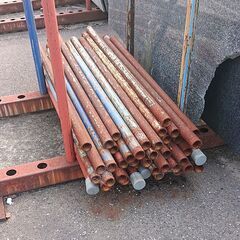 平日昼間引き取り限定】特注 鉄製 ウマ 約6m ポール4本付 1セット