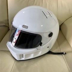 1054 未使用保管品　ヘルメット　フルフェイス　白　ホワイト　バイク