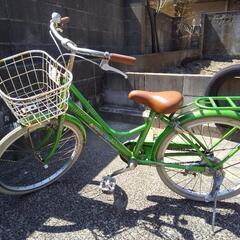 【お取引中】自転車 20インチ 緑 女児用
