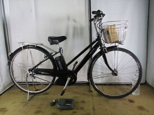 B901★整備済み　中古電動自転車　YAMAHA　PASシティ　ブラック　8段変速　8.9Ahバッテリー新品★【27インチ】