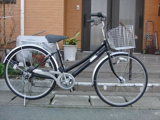 中古自転車販売　山形市　寒河江　天童市　ママチャリ　丸石　LEDオートライト6段変速　２6インチ　自転車整備士が整備