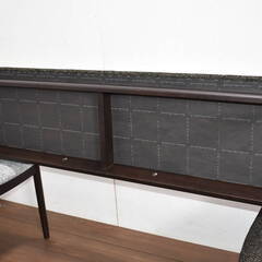 【ヤ取終了9/30】≪zy281≫極美品 日進木工 ダイニングチェア 2脚 2名掛けベンチ セット 飛騨 高山 高級家具 木製 モダン 31125-03