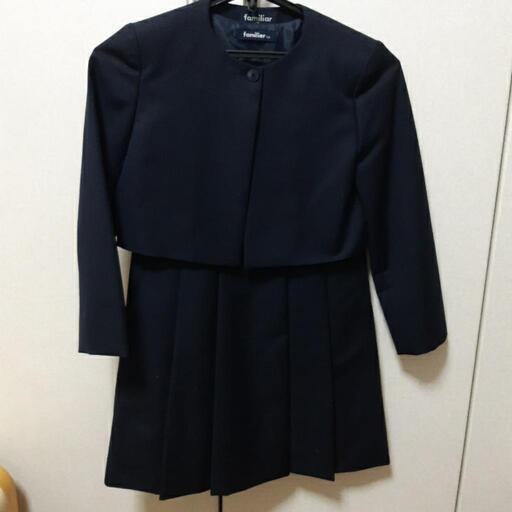 familiar　紺セットアップ　アンサンブル　ワンピース130