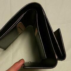 ハンティングワールド 新品 両面財布 Wホック レザー ベージュ×黒