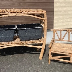 【取引中】木製 棚/ 椅子 セット