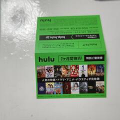 Hulu 新規登録者様限り 1ヶ月無料 2枚の値段