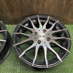 No.605 15×5J +45 4H -100 中古 アルミホイール 4本 15インチホイール