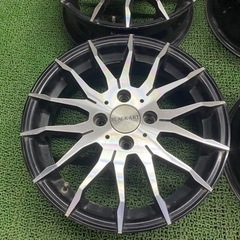 No.605 15×5J +45 4H -100 中古 アルミホイール 4本 15インチホイール