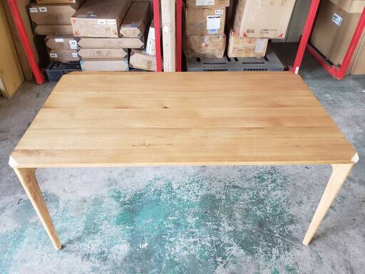 モデルハウス引き上げ品・ダイニングテーブル・幅150cm・天然木オーク・無垢材