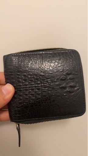 サンタマリア製 クロコダイル財布 ラウンド折り財布