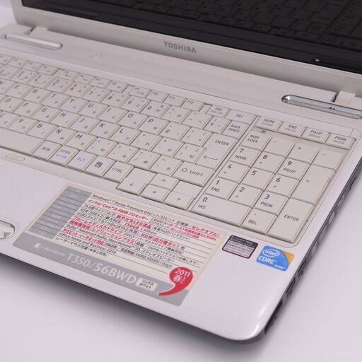 美品 15インチ ノートパソコン 東芝 TOSHIBA T350/56BWD Wi-Fi有 Core i5 4GB 750G Blu-ray 無線ラン Windows10 Office 即使用可