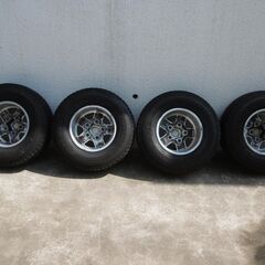 235/85R16  120/116R 10PR アルミホイル付　ラジアルタイヤ　４本セット　中古品　引取り限定