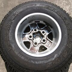 235/85R16  120/116R 10PR アルミホイル付　ラジアルタイヤ　４本セット　中古品　引取り限定