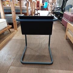 商談中4/17AMまで無印良品/ドイツ トーネット社　スチールパイプデスクL＆チェア　ダークグレー　【愛品倶楽部柏店】