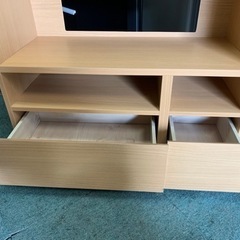 【リサイクルサービス八光　田上店　配達設置OK】ニトリ　テレビボード(ポルテ 120TV LBR)　46型まで対応 リサイクルサービス八光 田上店 配達設置OK】ニトリ テレビボード