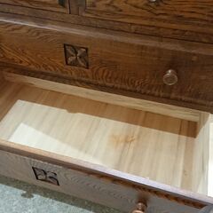 彫刻入り｜上置き収納付｜ライティングデスク｜ライティングビューロー