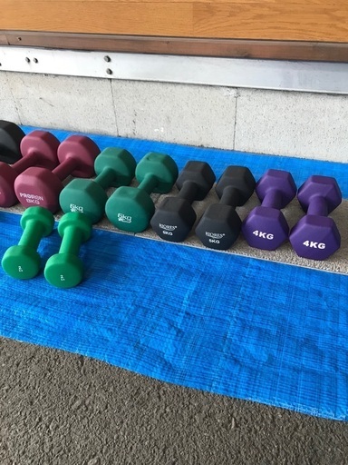 ウレタンダンベル、フラットベンチ