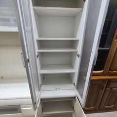 【リサイクルショップどりーむ天保山店】●1874●　ニトリ　テレビボード　横幅合計262㎝TV台　ホワイト　サイドにキャビネット２点付き♪　収納多数‼　※キズ・落書き有