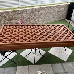 diy ラティス　フェンス　2枚分金具柱付き　