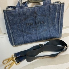 PRADA プラダ　カナパ　S デニム　トートバッグ