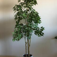 【ネット決済】フェイク観葉植物☆IKEA植木鉢つき２点セット