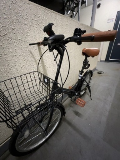 AIJYU CYCLE 折りたたみ自転車 カゴ付 20インチ P-008N S字フレーム シマノ6段ギア ライト・ワイヤーロック錠付き