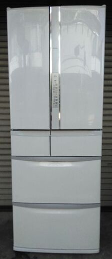 日立 HITACHI 6ドア冷蔵庫 R-FR48M4 W 真空チルド 475L ホワイト 14年製 配送無料