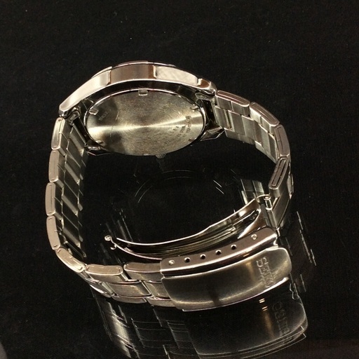 SEIKO セイコー クロノグラフ メンズ クォーツ 腕時計 V657 7111 黒文字盤 2012年製造