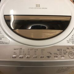 2017年式　東芝★AW-6G5（W)　6.0ｋｇ　全自動洗濯機