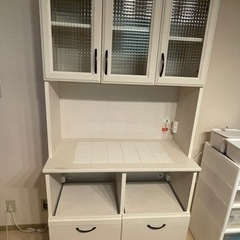 B-COMPANY  コチーナ　ホワイトキッチンボード 食器棚