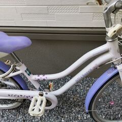 女の子用22インチ　ブリヂストン自転車　紫色