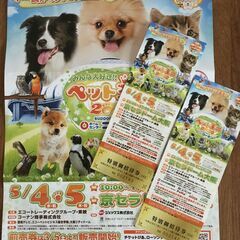 ペット王国2022（京セラドーム大阪）特別招待券　２枚を1,800円