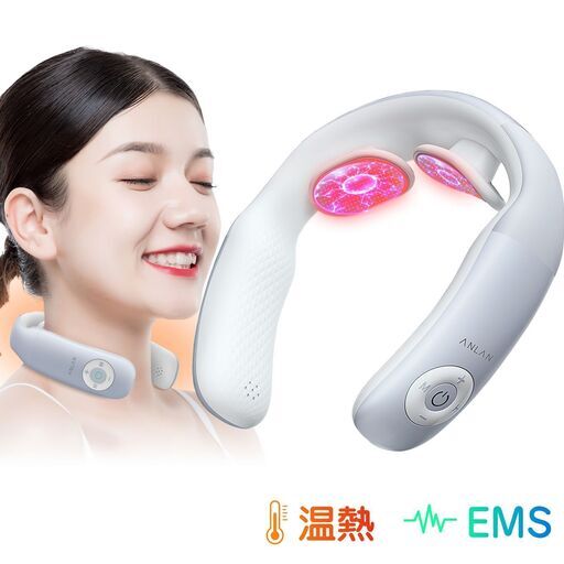 【特売48%OFF】ANLAN ネックマッサージャー 温熱 EMSマッサージ リラックス 首ケア 日本語音声 母の日