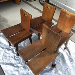 ティップランロッドバレーヒルレトロベーシックRBS-62TR-教会椅子　アンティーク　４脚セット