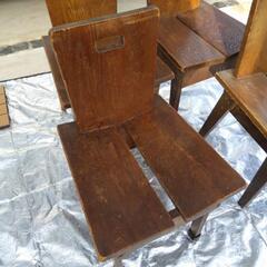 ティップランロッドバレーヒルレトロベーシックRBS-62TR-教会椅子　アンティーク　４脚セット