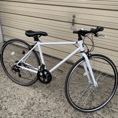 4/14 終 ☆美品☆ 28インチ 自転車 6段変速 ロードバイク 白 ホワイト  