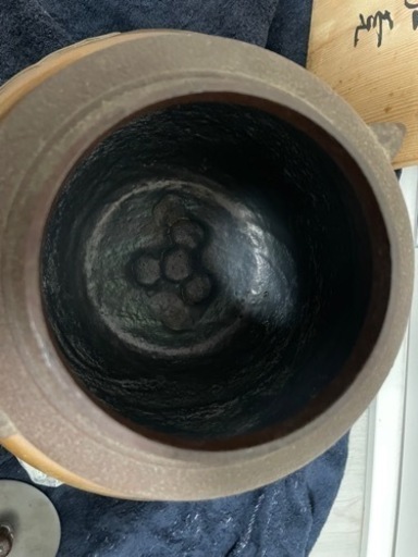 茶道具 切り合わせ 風炉釜 真形釜添　唐銅