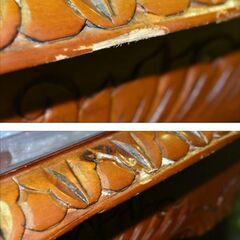 【ジモ配送終了6/7】≪zy329≫アンティーク クイーンアン 高級 ダイニングセット 伸長/エクステンションテーブル イス4脚 イギリス 31210-01