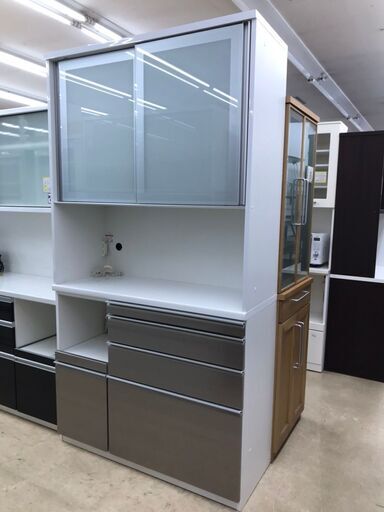 【お値下げ致しました！！】松田家具 2面レンジボード　⭐️キッチン収納・食器棚⭐️ No.1032
