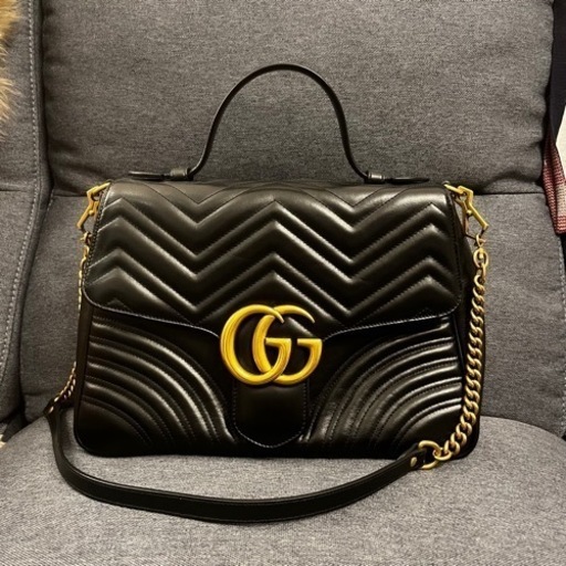 GUCCI GGマーモント　トップハンドルバッグ