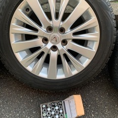トヨタ　 20アルファード後期レクサスセンターキャップ付きホイールセット