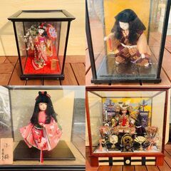【ネット決済・配送可】日本人形 五月人形 端午の節句 兜平飾りセ...