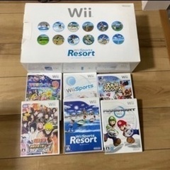 【ネット決済】Wii 本体　＋リモコン２つ　人気カセット6つ