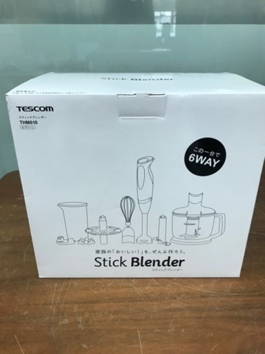 取引場所　南観音　K  2204-340   ①  【未使用品】TESCOM   THM610   スティックブレンダー　6way   グリーン