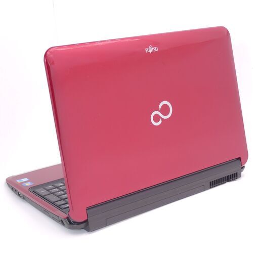 中古美品 日本製 15インチ 赤色 ノートパソコン 富士通 AH550/5B 新品