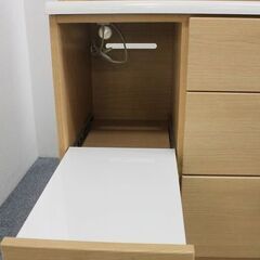 ニトリ/NITORI キッチンボード(ビゼン 140KB NA) 食器棚 和風 ナチュラル 縦格子 幅1400 2018年製   中古家具 店頭引取歓迎 R5721)