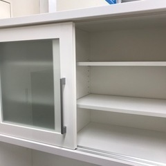 ニトリのスライド扉レンジボード（ホワイト）です。【トレファク東大阪店】