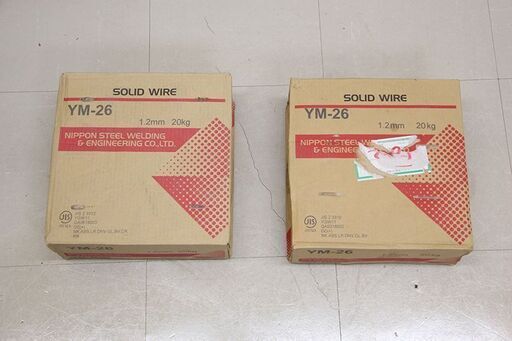 日鉄溶接工業　軟鋼用ソリッドワイヤー　YM-26　1.2mm 20kg　2個セット (HD1225ahtwY)